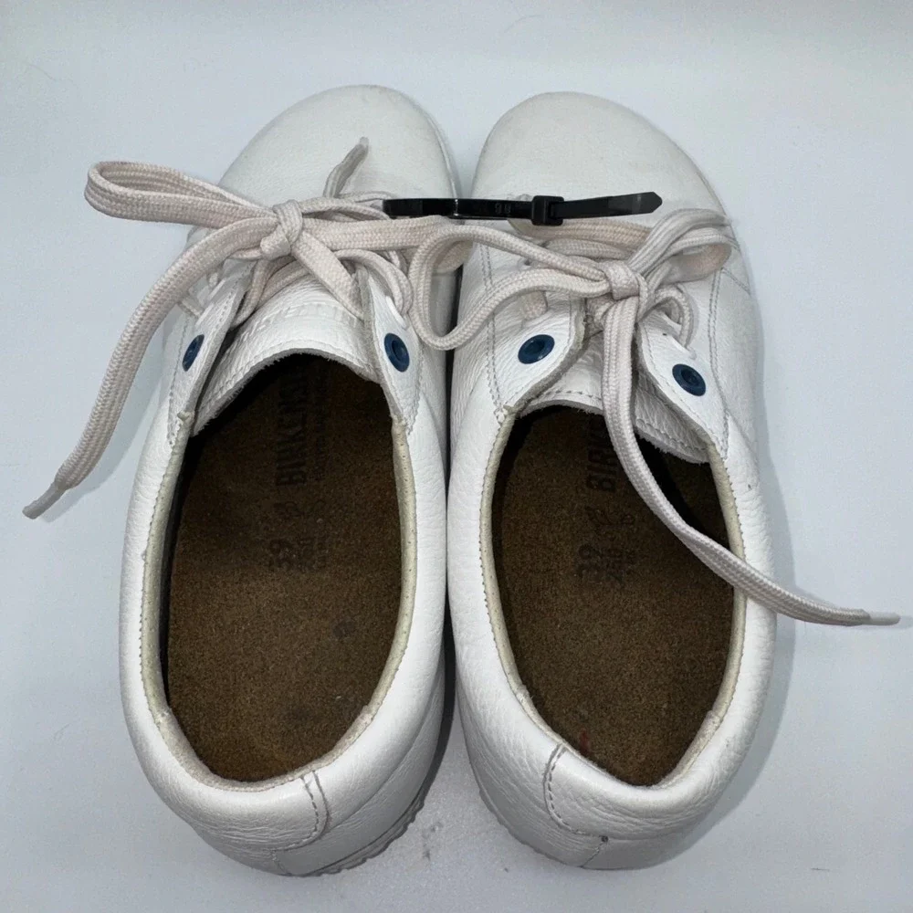 Birkenstock QO 500 NL White Leather Safety Slip Resistant Shoes‎ Work M6 L8 EU39